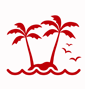 An icon of palm trees relating to enjoying your adventure with Ocean Fox