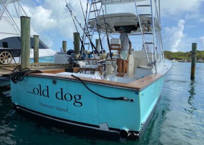 An image of the old dog fishing boat at Ocean Fox Fishing