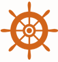 An image of a ship's wheel that serves as the icon of becoming Ocean Fox family in the bahamas. 