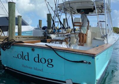 An image of the old dog fishing boat with Ocean Fox fishing.